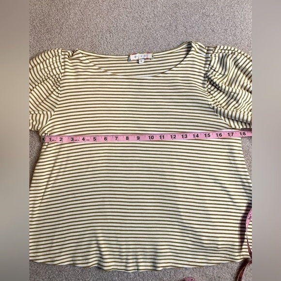Anthropologie eri & ali Women Stripe Boho Top  Blouse Shirt Size Small - Picture 3 of 6